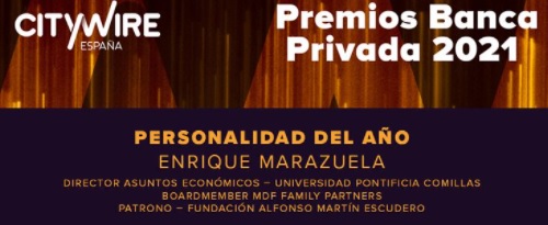 Entrega Premios Citywire España a Enrique Marazuela, MdF Family Partners